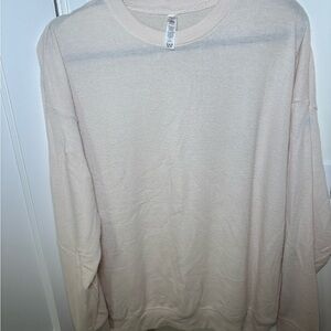 ALO Yoga Off-White Textured Sleeve Top